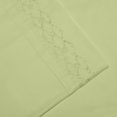 thumbnail image 2 of Fresh Linen Extra Soft Deep Pocket Embroidery Luxury 3-piece Sheet Set (Twin, Sage), 2 of 4