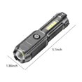 thumbnail image 3 of BCZHQQ USB Rechargeable Flashlight Telescopic Zoomable Spotlight T6 Lamp Beads Long-Range 1000m Portable Floodlight Mini Handheld Flashlight for Outdoor Emergencies Camping Fishing Power Outage Cars, 3 of 9