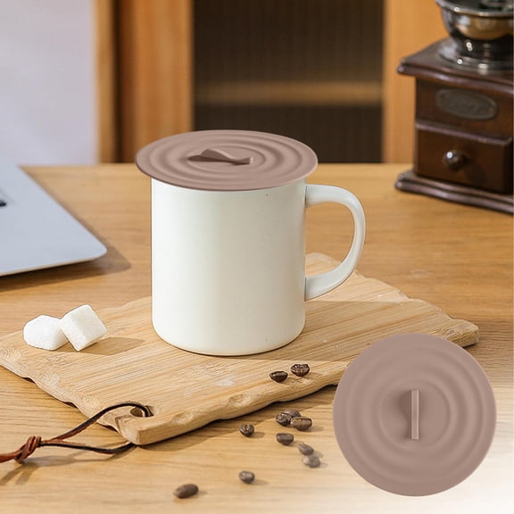 Byujiro Silicone Cup Lid Reusable Drink Cover for Ceramic/Tea/Coffee/Office Cup, Easy to Clean for Home & Office