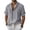 58#Gray, variant on Men's Cotton Linen Henley Shirt 2026 Short Sleeve Button Down Shirts Solid Casual Summer Beach T-Shirts Black L