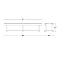 thumbnail image 2 of Wildridge Heritage 68" Patio Bench, Aruba Blue and White - Outdoor All-Weather HDPE Furniture, 2 of 2