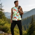 thumbnail image 4 of Satingcolo Sleeveless Tank Top for Men, Hawaiian Graphic Sleeveless Shirt, Summer Beach Daiyl Wear Tops, 4 of 6