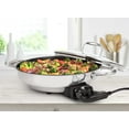 thumbnail image 6 of Electric Skillet By Cucinapro - 18/10 Stainless Steel, Frying Pan with Non Stick Interior, with Glass Lid, 12" Round, Temperature Control Probe for Adjustable Heat Settings, 6 of 6