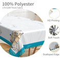 thumbnail image 3 of 60x84inches Sailboat Nautical Tablecloth Birds Sailboat on The Sea Summer Table Cloth Washable and Reusable Table Cover for Kitchen Dining Room Indoor Outdoor Adventure Themed Party Decor, 3 of 7