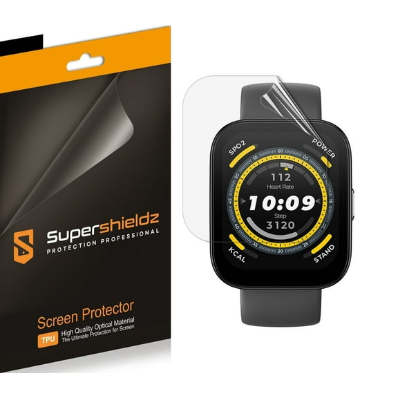 (3 Pack) Supershieldz Designed for Amazfit (Bip 5) Screen Protector, High Definition Clear Shield (TPU)