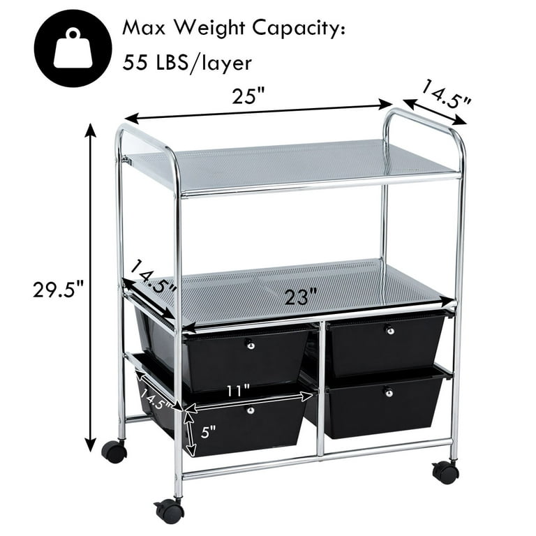 Floor-Standing Wrapping Paper Organizer Rolling Cart with Wheels, Versatile  11 Tier Double-Side Scarf Ribbon Shawl Display Stand Rack (Color : Black