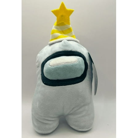 Toikido White Crewmate w/ Party Hat Plush for Among Us,3.50 x 4.00 x 7.00 Inches