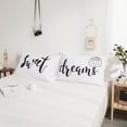 thumbnail image 2 of Move Over Couple Pillowcases King White Black Pillow Cover Letters Patter Microfiber Pillow Case 2 Pack, 2 of 8