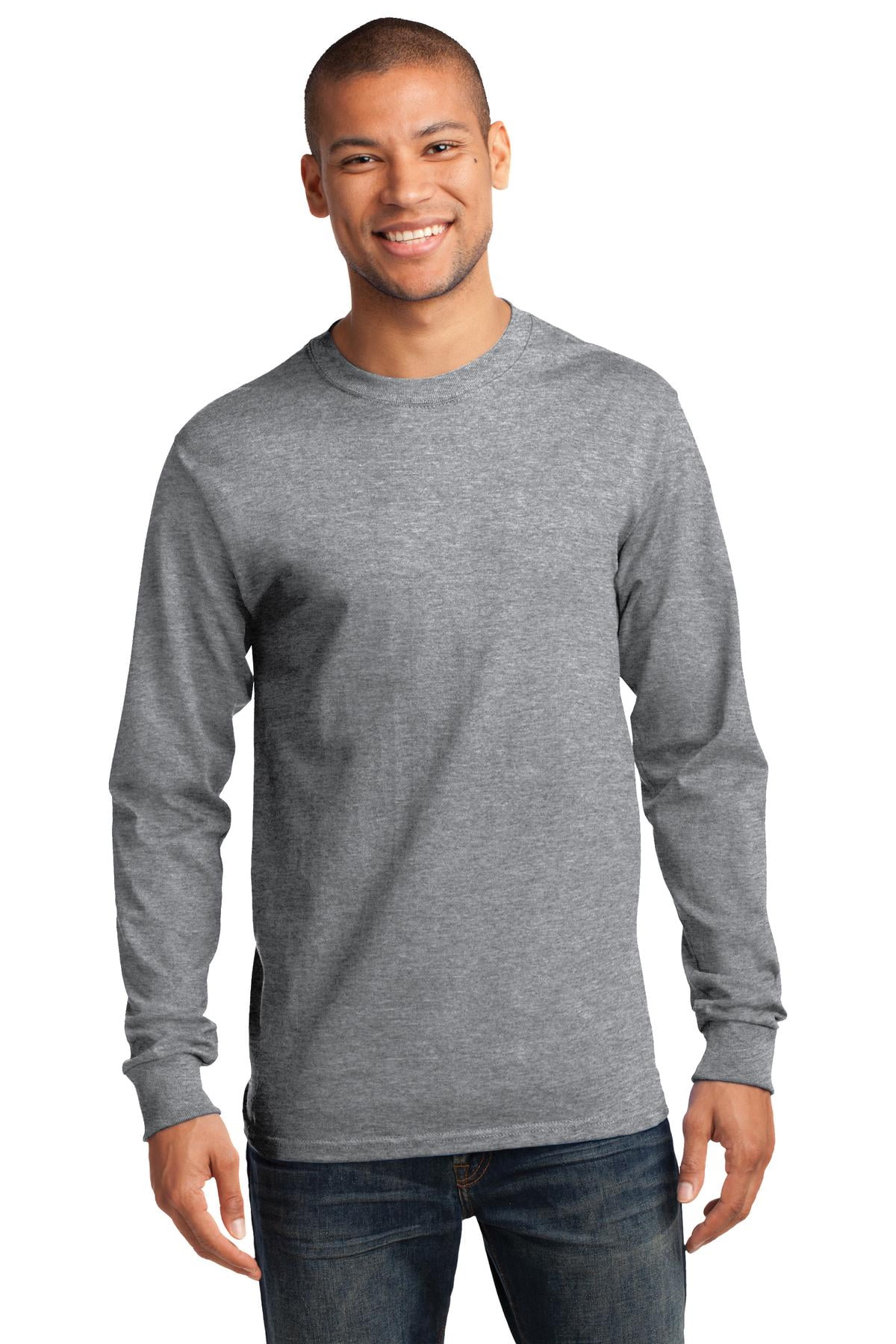 Port & Company Tall Long Sleeve Essential Tee-3XLT (Athletic Heather ...