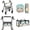 Beach Dolphin Hibiscus Plumeria Heart, variant on TSOVTHRID Hunting Camo Pattern 3 Pcs Rollator Seat Covers Set, Anti Dust Rollator Walker Seat and Backrest Covers with Lightweight Under Seat Storage Bag