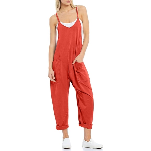 Maternity Jumpsuit for Women, Wide Leg with Pockets
