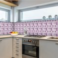 thumbnail image 6 of Yeetfub 10 Sheet Peel and Stick Backsplash Self Adhesive Tile Sticker Marble 3D Stick on Tiles Backsplash for Kitchen Peel and Stick Tile for Bathroom Kitchen Camper Shower Furniture 4"x4" Purple, 6 of 7