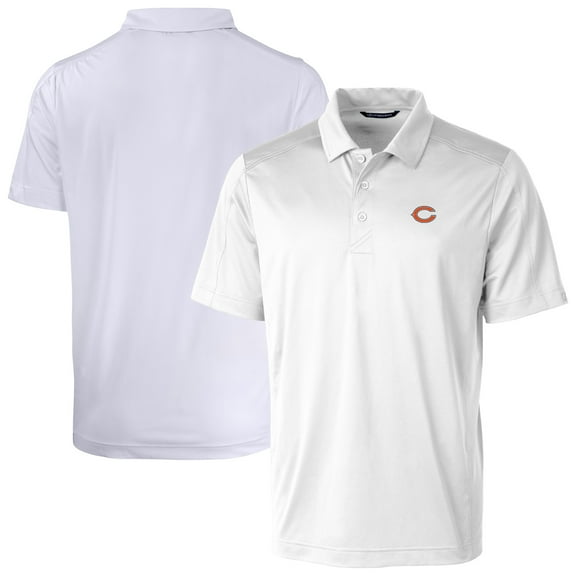 Men's Cutter & Buck White Chicago Bears Big & Tall Prospect Eco Textured Stretch Recycled Polo