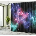 thumbnail image 5 of Ambesonne Nebula Shower Curtain, Dusty Gas Cloud Stars, 69"Wx75"L, Purple Pink Navy, 5 of 5