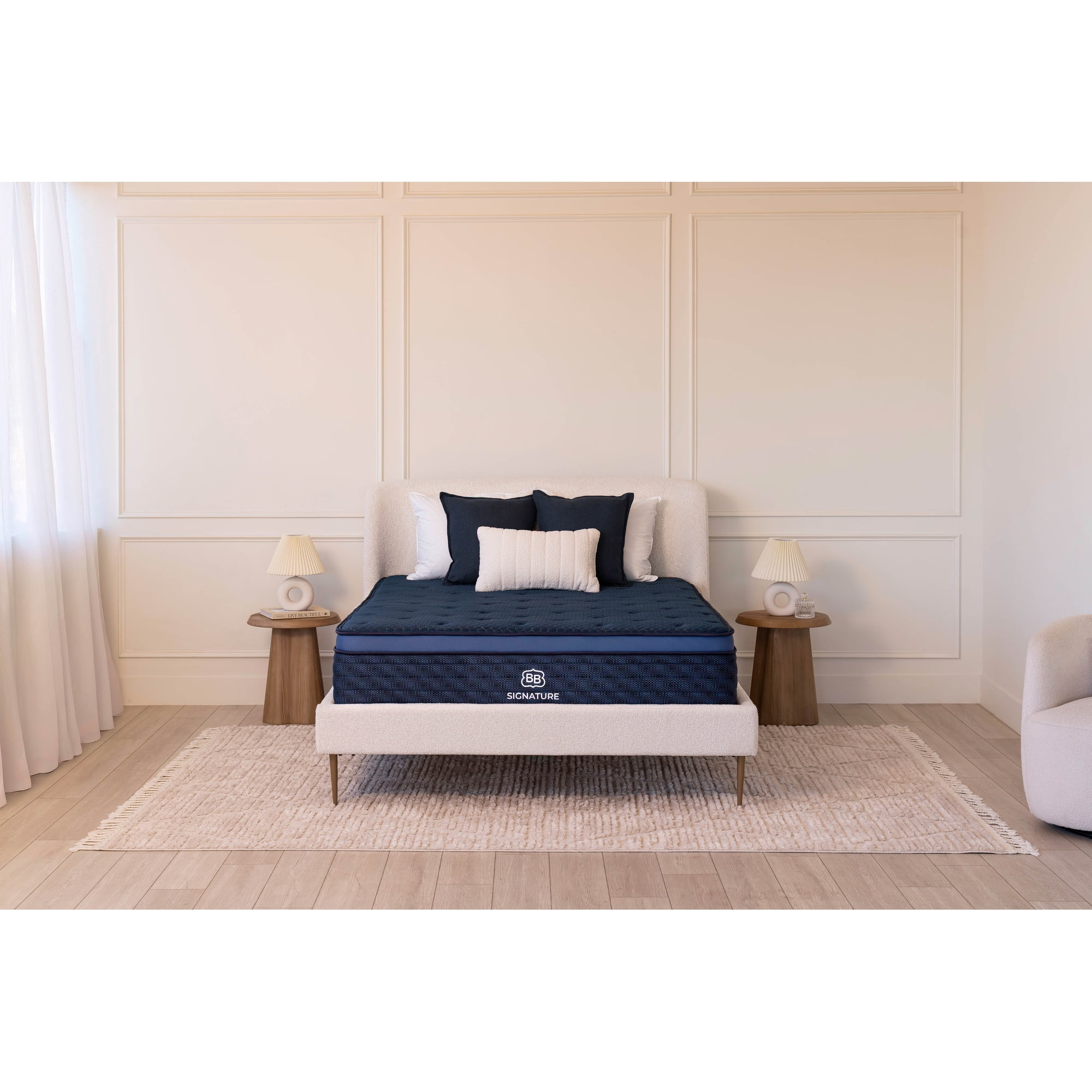 Brooklyn Bedding Signature Hybrid Firm Mattress with Glaciotex Pillowtop, Twin