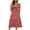 Red, variant on JTZGDY Women's Summer Tank Midi Dress with Pockets Loose Fit Casual Sleeveless A-Line Dress Crew Neck Floral T-Shirt Dress Flowy Beach Sundress Navy S