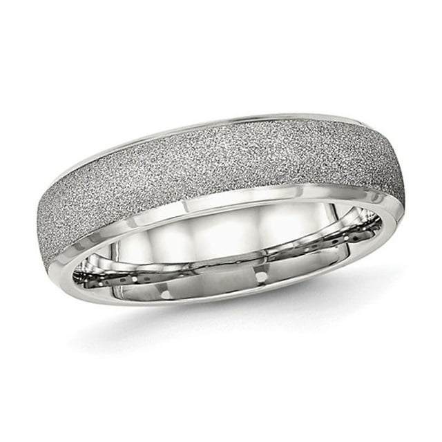 Bague en Acier Inoxydable pour Hommes Ou Femmes 6mm Poli au Laser