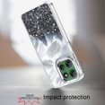 thumbnail image 2 of For Motorola Moto G Power 5G 2025 Epoxy Glitter Shimmer Hybrid Case - Black, 2 of 3
