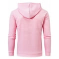 thumbnail image 4 of Weilanxin Mens Hooded Sweatshirt Casual Long Sleeve Drawstring Waffle Knit Pullover Hoodies Pink XL, 4 of 8
