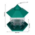 thumbnail image 4 of Waterproof Hanging Plastic Transparent Bird Feeder Feeding Tools for Outdoor Garden Yard, 4 of 5