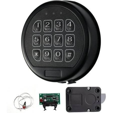 WAH LIN PARTS Gun Safe Lock Replacement with SwingBolt Black Keypad Electronic Safe Lock for Gun Safe and Strong Vaults Door