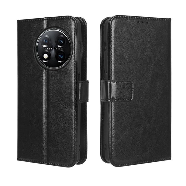 Funda tipo libro para OnePlus 11 5G, cartera todo‑en‑uno, funda multifuncional con tarjetero y correa de muñeca desmontable