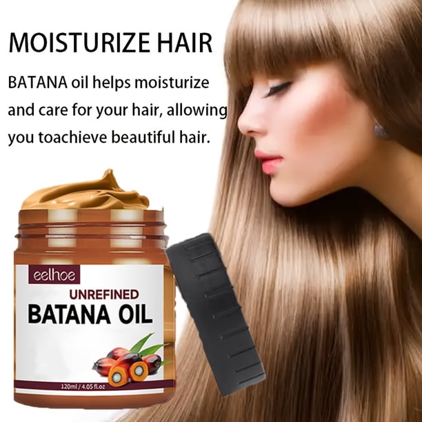 Aceite refinado para el cuidado del cabello de Batana, esencia de aceite esencial para el cuidado del cabello, cabello suave y rizado, mascarilla para el cabello fuerte y nutritiva, 120G,1 botella