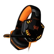 Jooan Noise Cancelling Surround Stereo HiFi Gaming Headset with HD Mic for PC Games Computers Game Headphone,Orange
