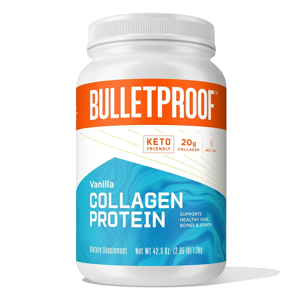 Vanilla Collagen Protein Powder with MCT Oil, 19g Protein, 42.3 Oz, Value Size, Bulletproof