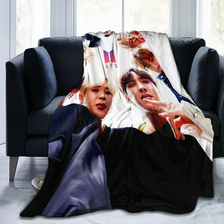 Kpop Bts Fleece Blanket Super Soft Cozy Throw Blanket 40