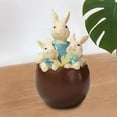 thumbnail image 4 of GROWTH TANK Rabbit Statue Sculpture Craft Easter Bunny Miniature Figurines for Shelf Mother Mother Child Rabbit, 4 of 7