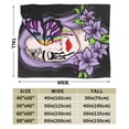 thumbnail image 3 of ZICANCN Throw Blanket Butterfly Skull With Flower , Couch Ultra Soft Micro Fleece Sofa Bed Camping Travel Blanket for Adults, 50"x40", 3 of 8