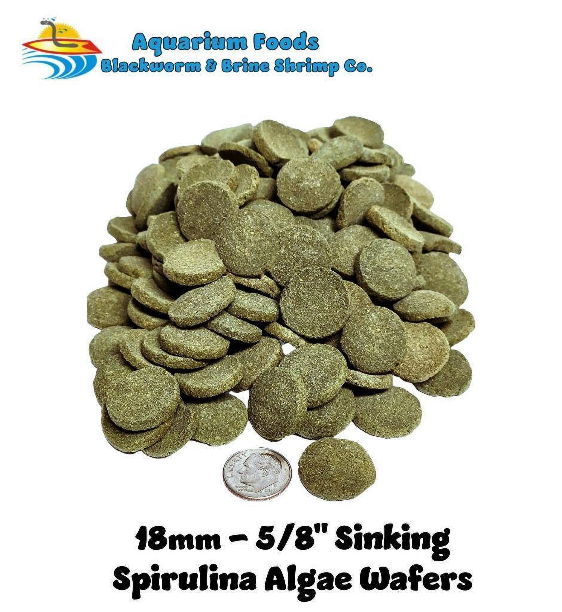 Aquatic Foods Inc. 8mm - 1/3" Mini Sinking Wafers of Algae, Spirulina, Veggies for All Tropical Fish, African Cichlids, Shrimp, Snails, Crabs, Catfish, Plecos.…3-lbs 0.3oz Clear Bag