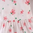 thumbnail image 5 of Odeerbi Girls Dresses Toddler Baby Kids Sleeveless Floral Princess Dress Hat Outfits Pink, 5 of 9