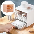 thumbnail image 4 of Caja de almacenamiento de cajones con cajones Caja de almacenamiento de independiente para almacenamiento de cosméticos de joyería cuatro cuadrículas Sunnimix Estuche de almacenamiento, 4 of 7