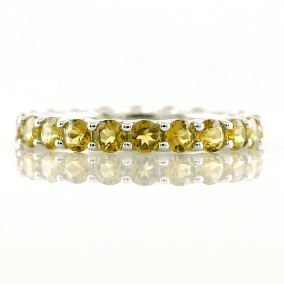 Eternity Band 2.30 Ctw Round Tourmaline Gemstone 925 Sterling Silver Women Stacking Ring GIFT FOR HER