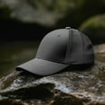 thumbnail image 3 of Falari Trucker Hat 2-Piece Set, 6 Panel, Cotton Mesh, Adjustable Size Baseball Cap - Black & Dark Gray, 3 of 7