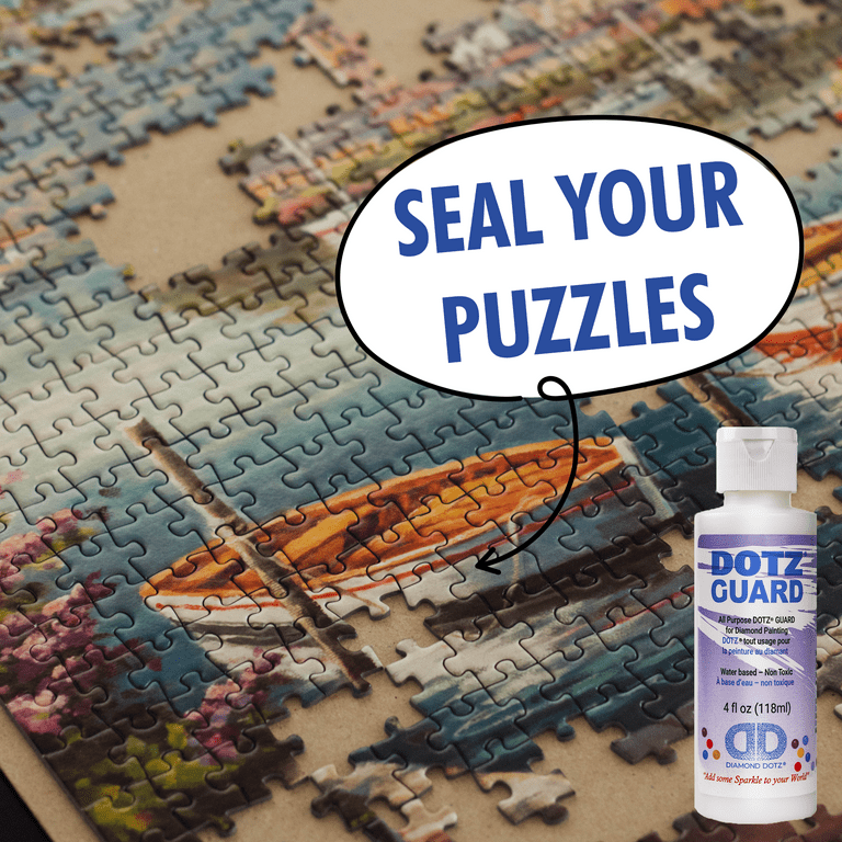 Diamond Dotz Accessories Dotz Guard Diamond Painting Sealer, Clear Finish Diamond Art Sealer, Protects Diamond Art, Durable Glossy Glaze for Craft Projects