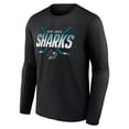 thumbnail image 2 of Men's Black San Jose Sharks Team Covert Long Sleeve T-Shirt, 2 of 4