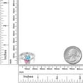 thumbnail image 6 of Gem Stone King 925 Sterling Silver Swiss Blue Topaz Pink Moissanite Ring for Women (1.78 Cttw, Heart Shape 6MM, Gemstone November Birthstone, Size 9), 6 of 6