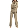 thumbnail image 2 of Babysbule Womens Fall Plus Top Sets Outfit Women Winter Knit Long Sleeved Pants Shirt Casual Two Piece Suit, 2 of 9