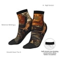 thumbnail image 4 of Bingfone Vintage Style Elk Design Patterned Men's Women's Casual Cotton Socks, 4 of 5