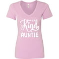 thumbnail image 3 of Inktastic For Aunts | One of a Kind Auntie (white) Women's V-Neck T-Shirt, 3 of 5