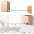 thumbnail image 2 of Tendedero retráctil para interiores y exteriores, estante de secado para ropa montado en la pared con cuerda de acero ajustable de 4,2 m/13,8 pies (negro), 2 of 5