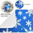 thumbnail image 2 of Christmas Blue Snowflakes Dish Drying Mat for Kitchen Counter 16 x 18 Snow Flakes Microfiber Dry Dishes Mats Drainer Mat Dish Drying Pad for Countertops, 2 of 7
