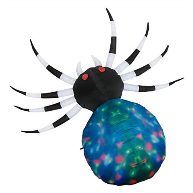 c&w 5ft halloween airblown inflatable spider led lighted outdoor yard