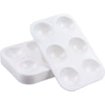 thumbnail image 2 of 8 bandejas de plástico blanco para pintura, bandeja para pintar con acuarela para fiestas de pintura, manualidades de bricolaje, color blanco, 2 of 4