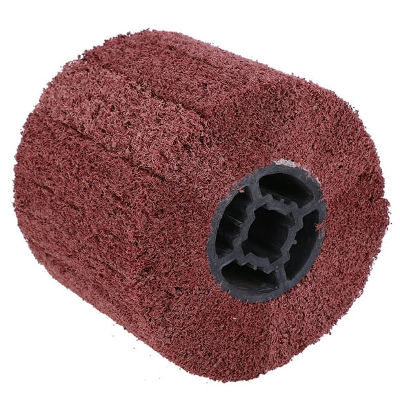Cepillo de rueda de trefilado para pulir acero inoxidable, aluminio y hierro, con núcleo de goma cruzada, 180 granos