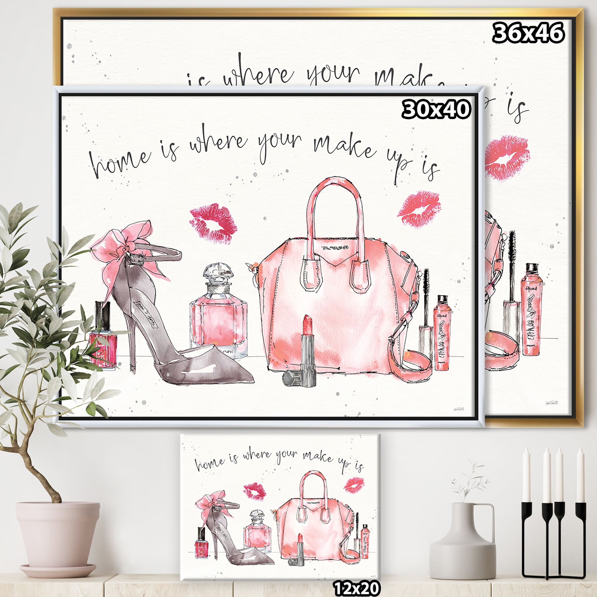 Designart ' Chic Accents I ' Fashion Framed Canvas
