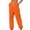 Orange, variant on WIZUTIZ Womens Joggers Sweatpants Cotton Linen Pants Solid Casual Loose Beach Trousers Lightweight Straight Legs